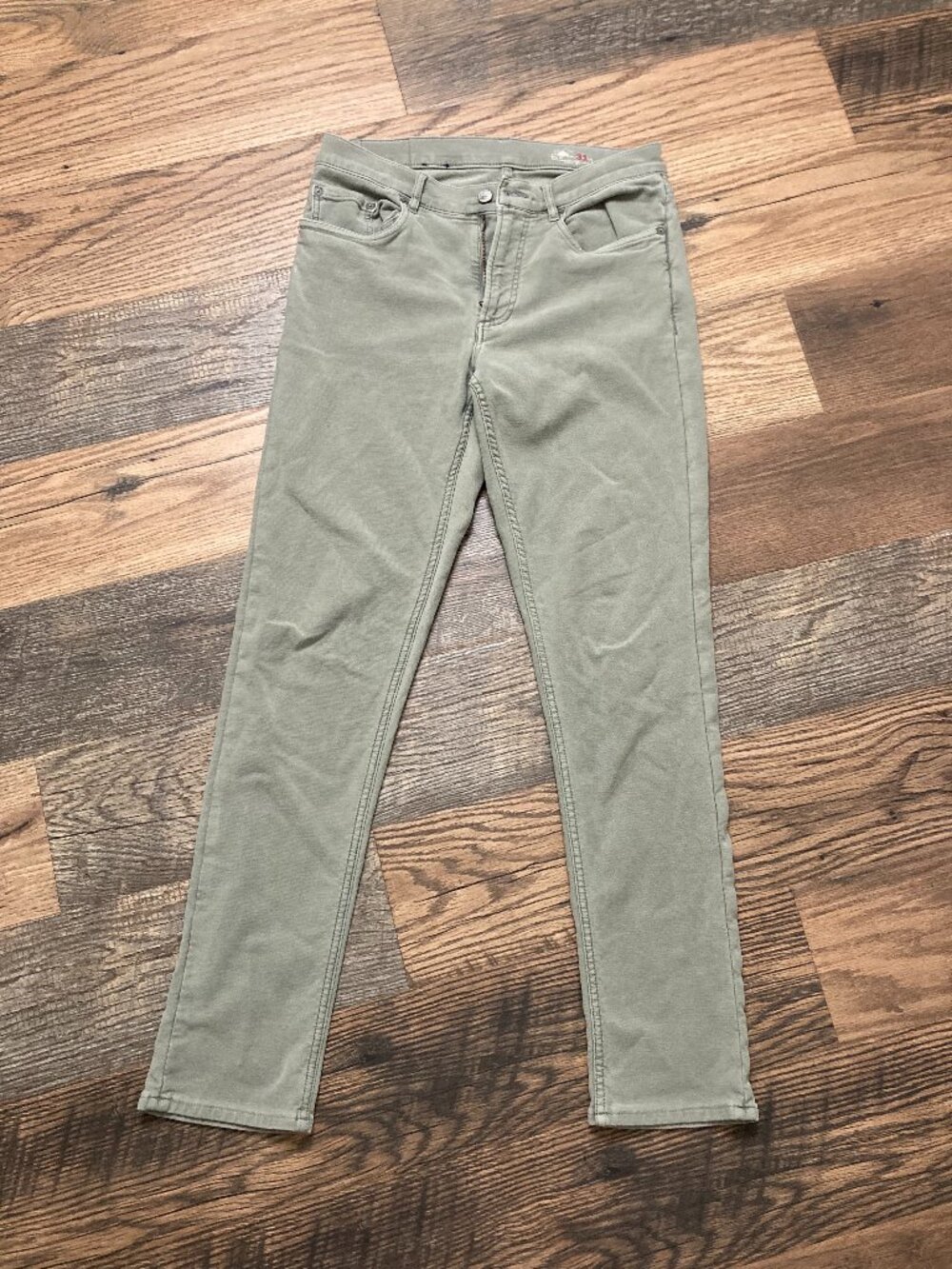 Faherty Brand Men’s Stretch Jeans Size 31 Sage Green Olive 5 Pocket Pants